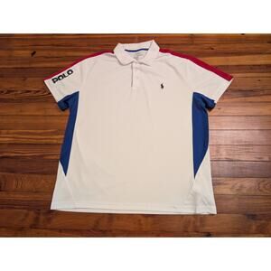 Polo Ralph Lauren Performance Polo White Mens L